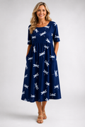 EVELINA-DRAGONFLY MIDI DRESS